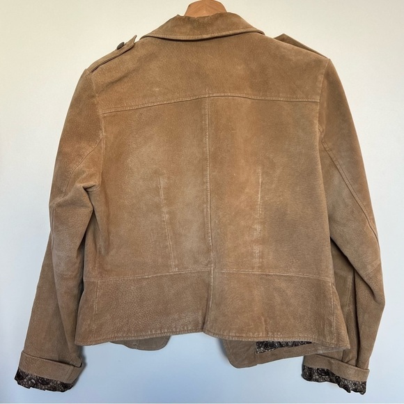 Vintage Tan suede Utility short jacket - Picture 4 of 10